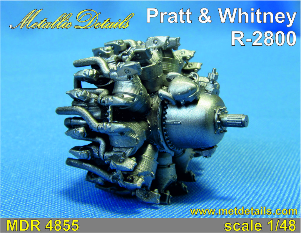 Metallic Details 1/48 Pratt and Whitney R-1830 Engine for Revell-Monogram kit