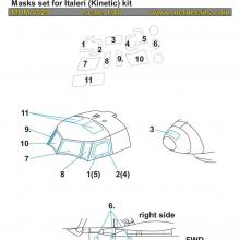 MDM4829 E-2C Hawkeye. Masks (Italeri, Kinetic)