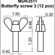 MDR3511 Butterfly screw 3